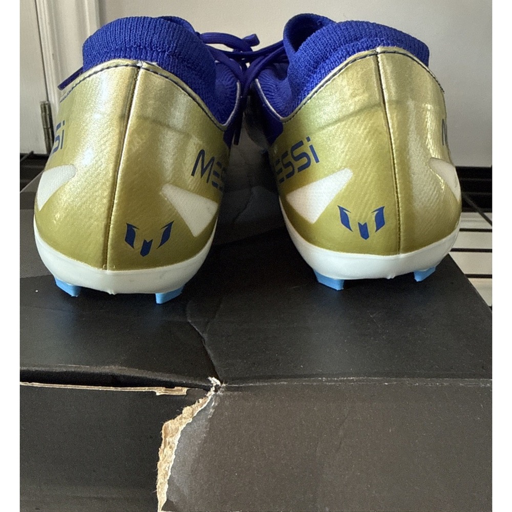 Adidas X Crazyfast League Messi Blue Gold Soccer Cleats Size 12 New In Box NiB - Picture 5 of 16